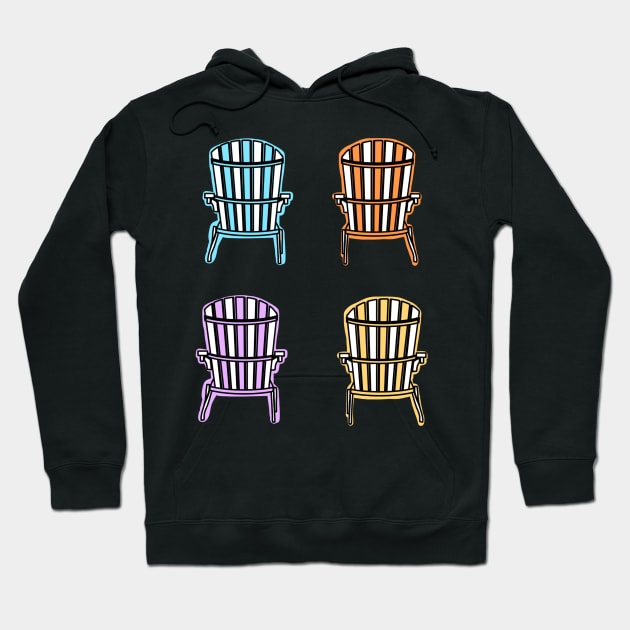 Colourful Muskoka Adirondack Chairs Hoodie by faiiryliite